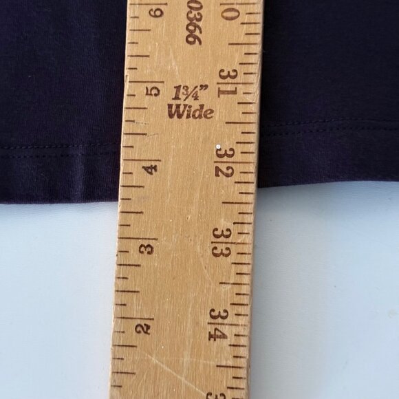 SMALL Eileen Fisher Navy Blue Knit V Neck Elbow Length Short Sleeve Dress - Picture 7 of 9